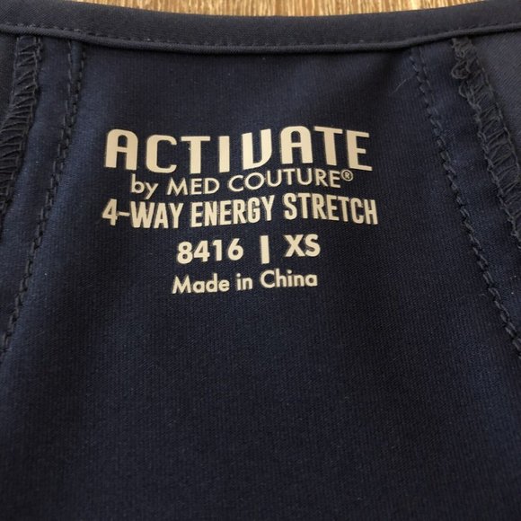 Med Couture Activate Scrub Top 4-Way Energy Stretch XS - Picture 4 of 4